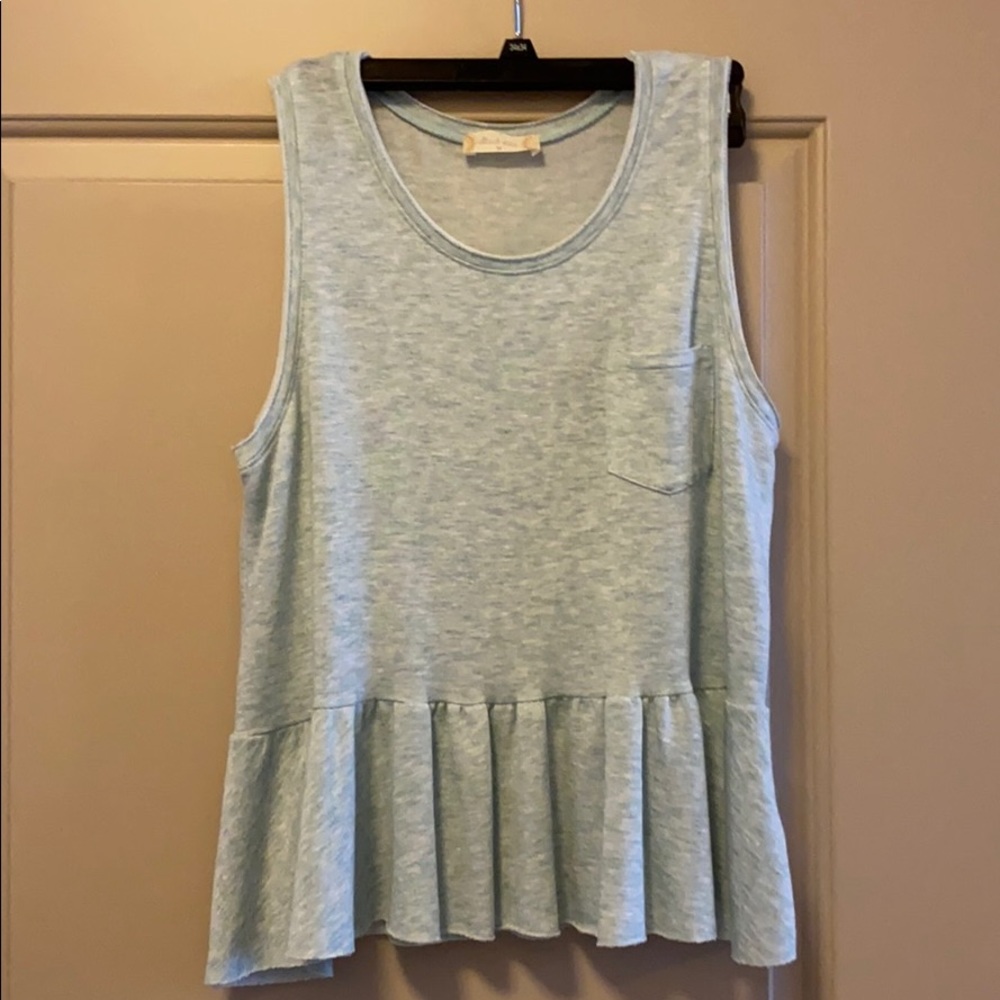 Sleeveless Foam Green Shirt